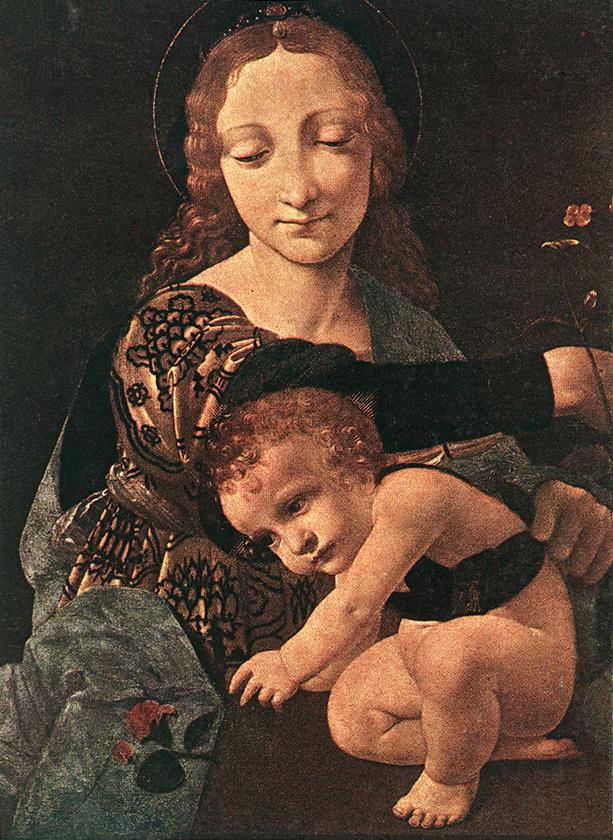 BOLTRAFFIO, Giovanni Antonio Virgin and Child with a Flower Vase (detail)